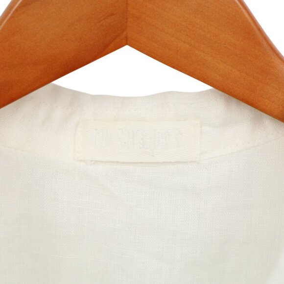 CP Shades Mia Short Sleeve White Linen Button Front Shirt M - Picture 4 of 5